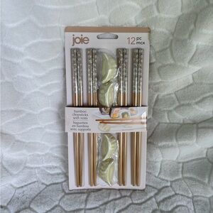 Joie Bamboo Chopstick Set with Rests - 12pc